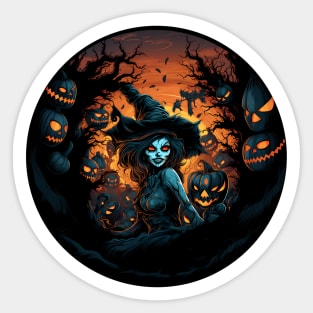 The VVitch and the Pumpkins Sticker